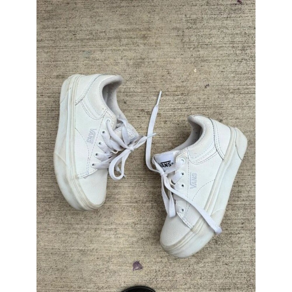 Vans Kids' Seldan sneakers all-white leather Low Top - Picture 2 of 6